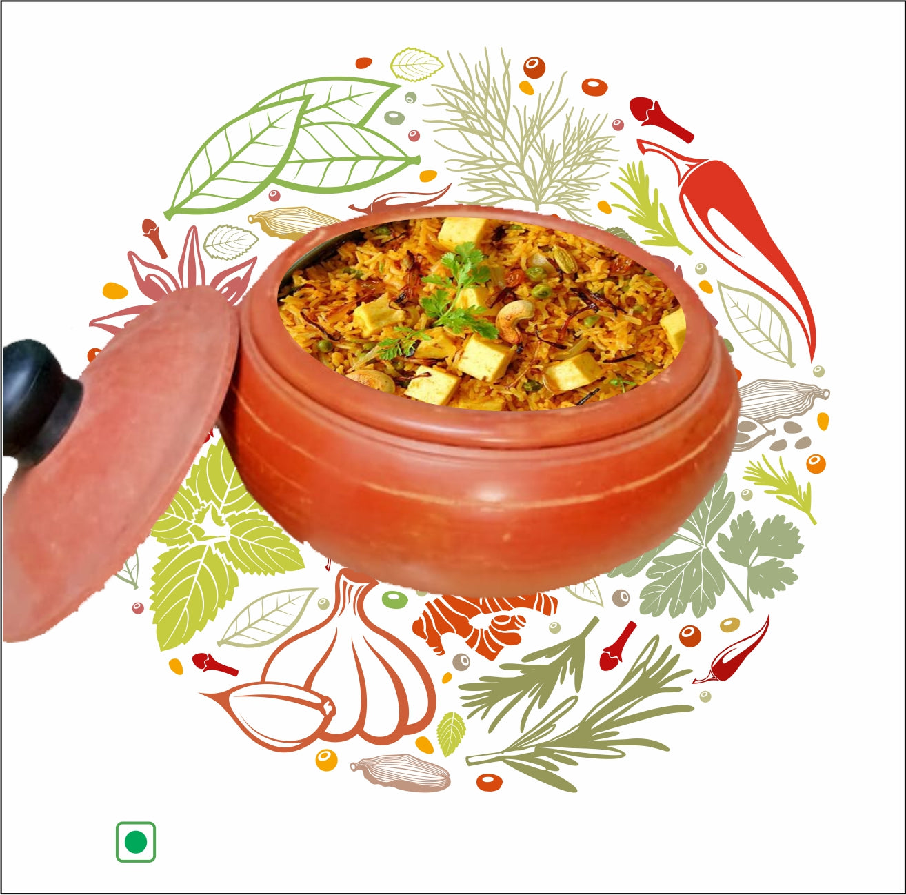 Paneer & Soybean Dum Biryani
